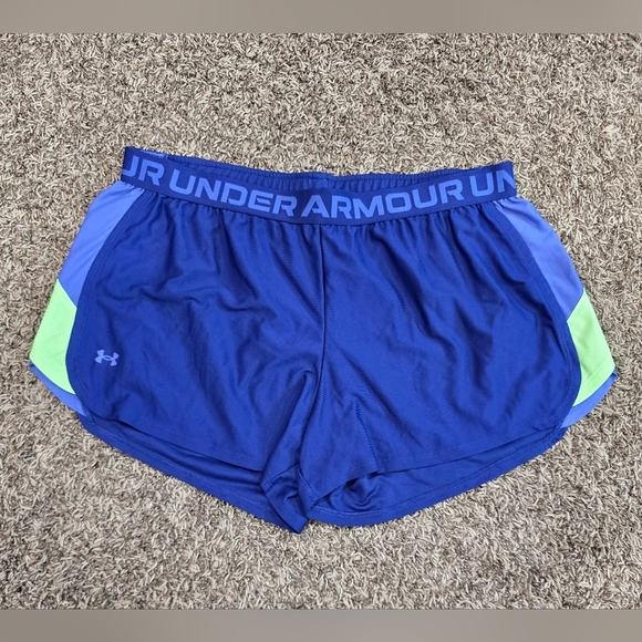 Under Armour UA Womens Run Shorts Blue Loose Fit Light Weight Size XXL - Picture 1 of 5